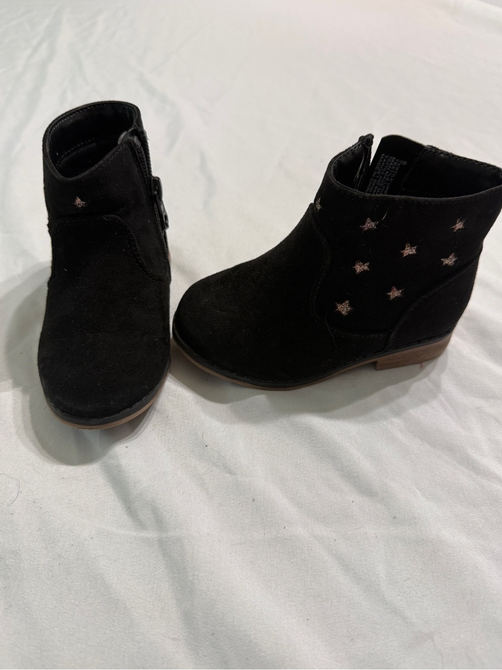 Cat & Jack Black Star Accent Ankle Boots